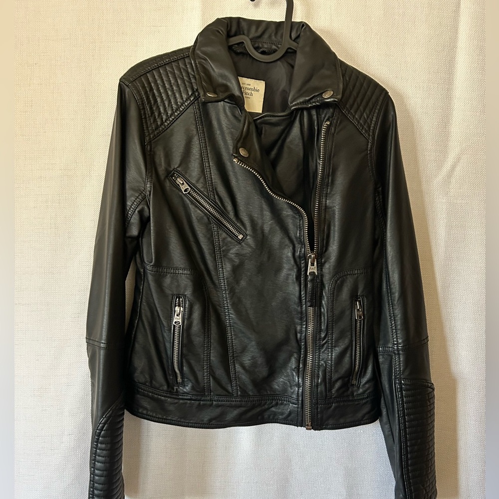 Abercrombie faux leather jacket